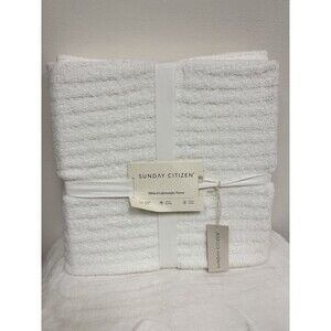 Sunday Citizen Ribbed Lightweight Throw 52" X 75" White